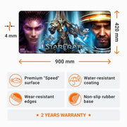 Starcraft: Races, Mousepad, XL