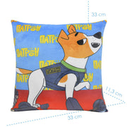WP MERCHANDISE Patron the Dog (cartoon) - Dog Patron decorative pillow
