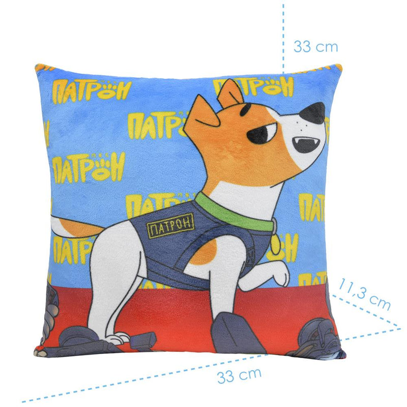 WP MERCHANDISE Patron the Dog (cartoon) - Dog Patron decorative pillow