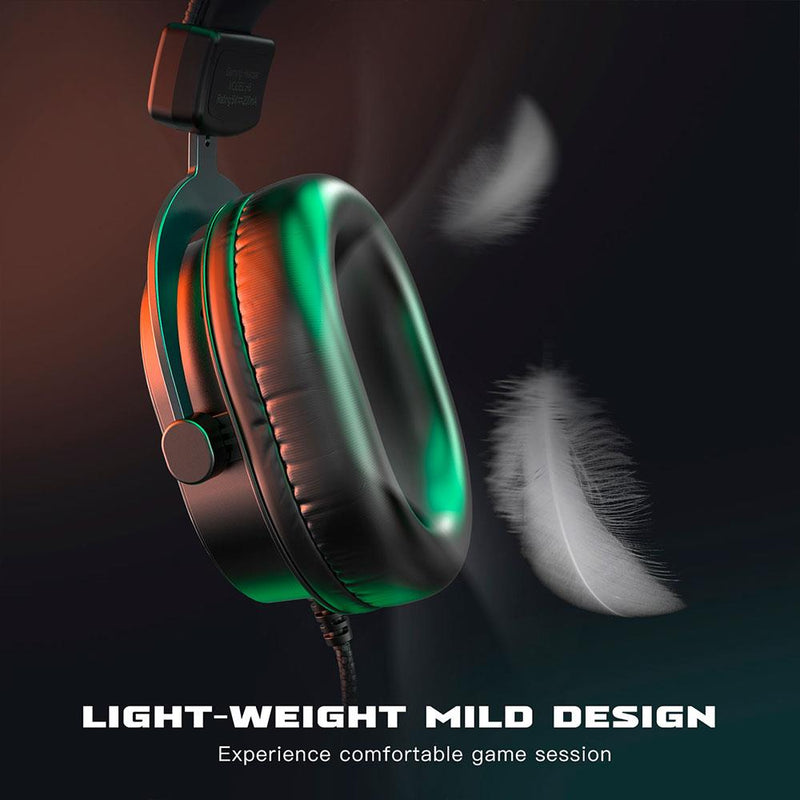Fifine H6X Professional Gaming Headset, USB, RGB, Black