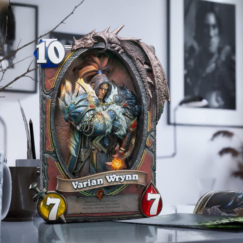 Blizzard Hearthstone Varian Wrynn Art Statue Frame