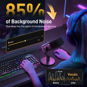 MAONO PD100X Dynamic RGB USB/XLR Microphone, black