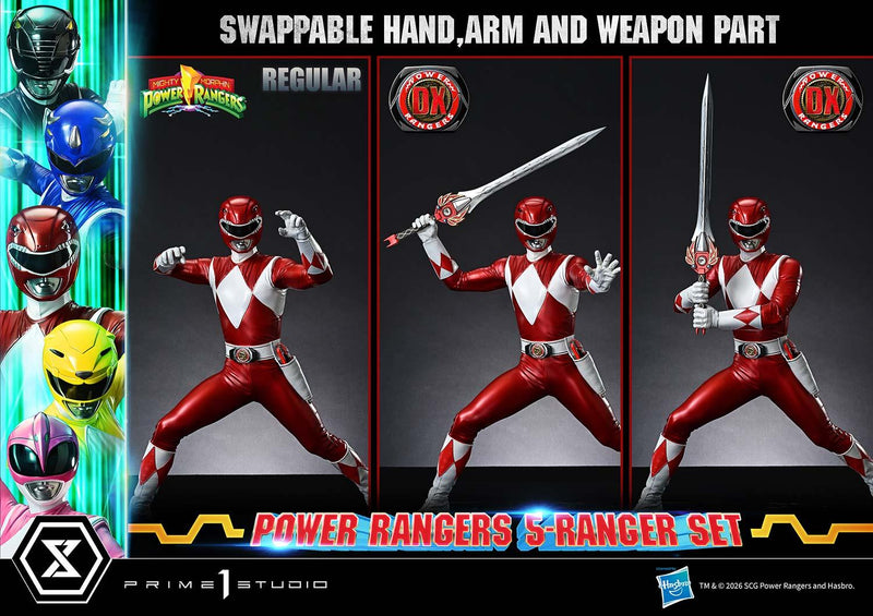 Prime 1 Studio Premium Masterline Mighty Morphin Power Rangers Power Rangers 5-Ranger Set Deluxe Version