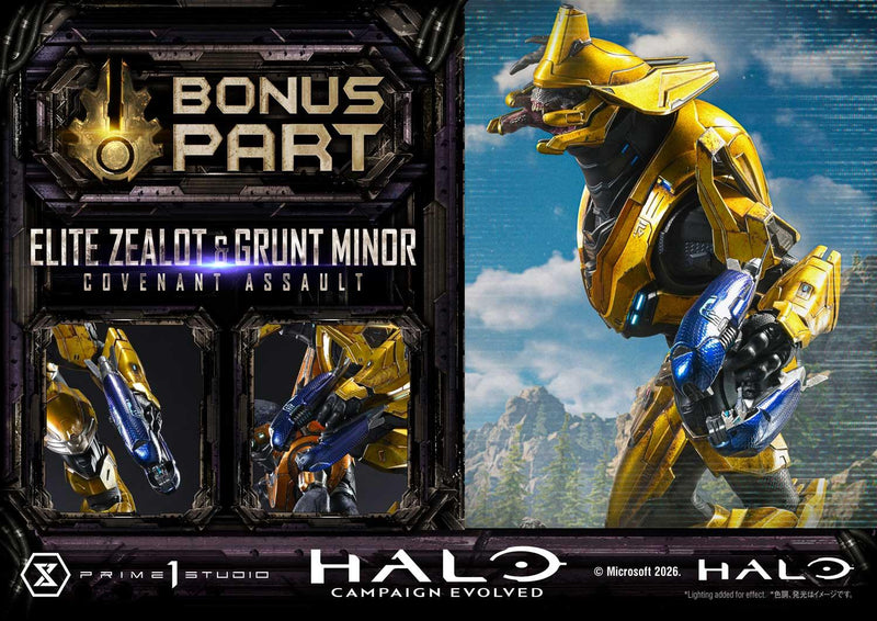 Prime 1 Studio Ultimate Premium Masterline Halo: Campaign Evolved Elite Zealot & Grunt Minor: Covenant Assault Bonus Version