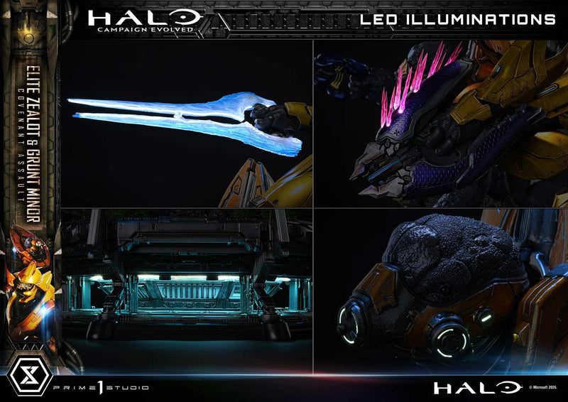 Prime 1 Studio Ultimate Premium Masterline Halo: Campaign Evolved Elite Zealot & Grunt Minor: Covenant Assault Bonus Version