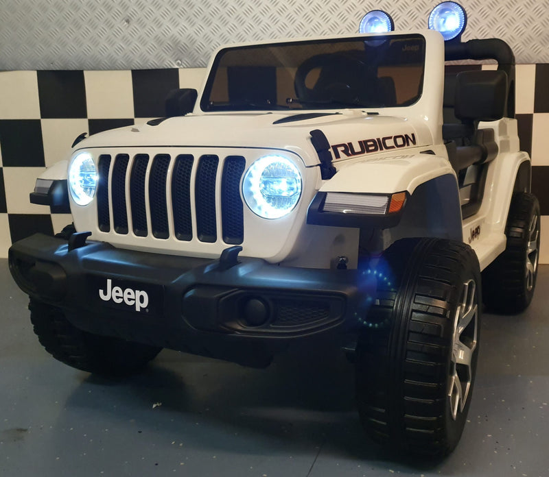 Jeep Wrangler 12V elbil til børn med firehjulstræk og fjernbetjening