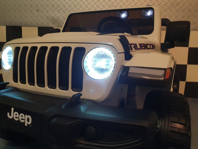 Jeep Wrangler 12V elbil til børn med firehjulstræk og fjernbetjening