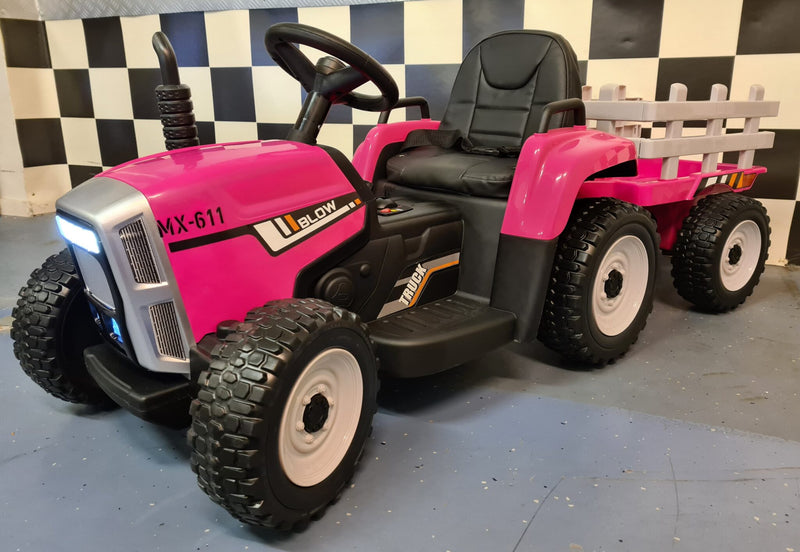 Børnetraktor 12V med anhænger