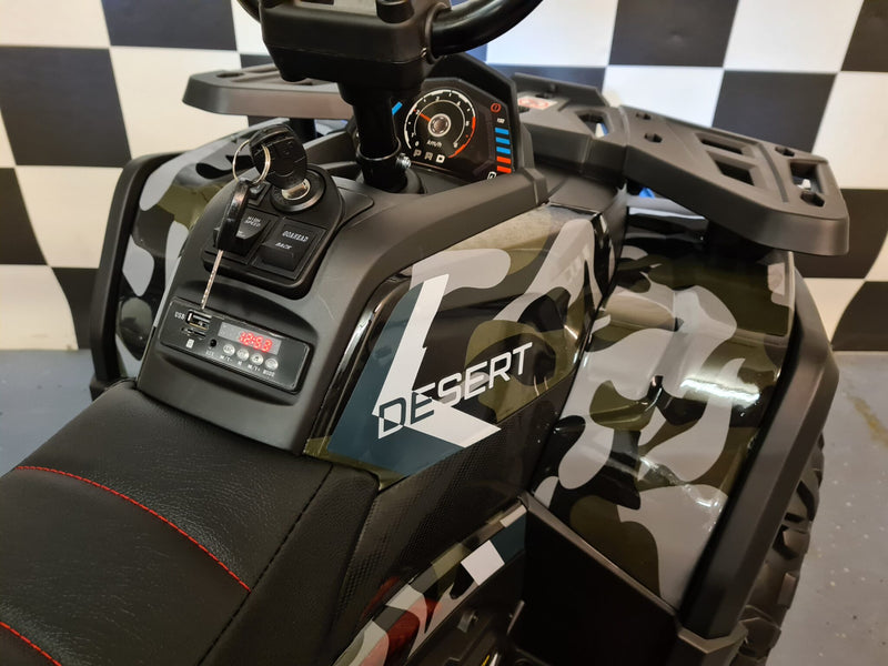 Desert 12V børnequad – camouflagegrøn
