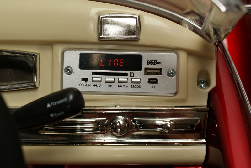 Mercedes-Benz 300S 12V elbil til børn – metallic rød