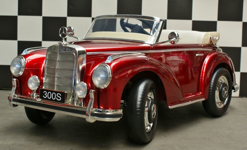 Mercedes-Benz 300S 12V elbil til børn – metallic rød