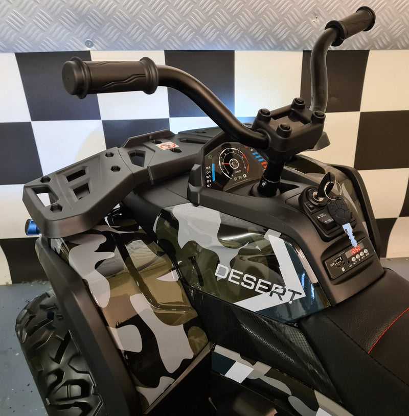 Desert 12V børnequad – camouflagegrøn