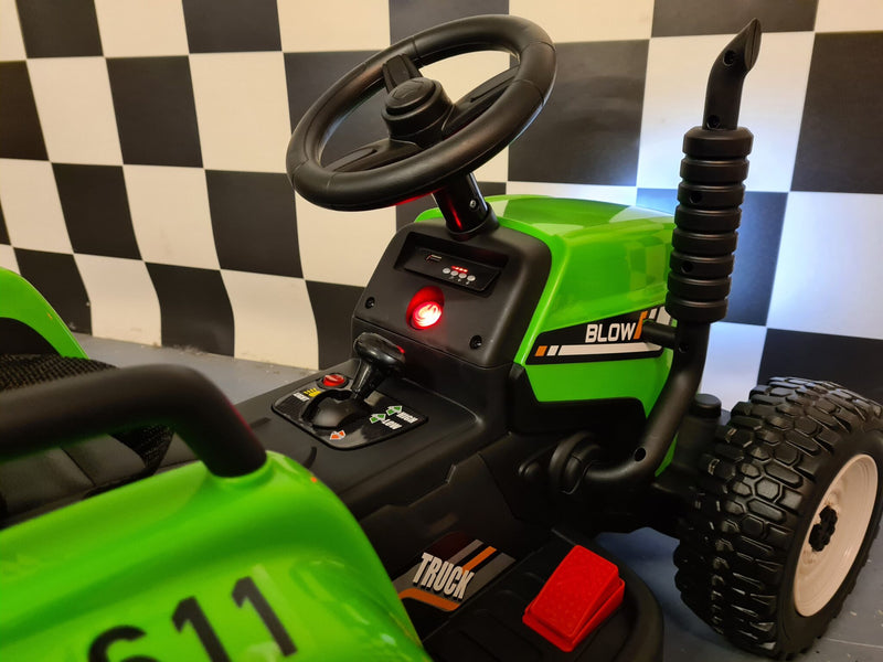 Børnetraktor 12V med anhænger
