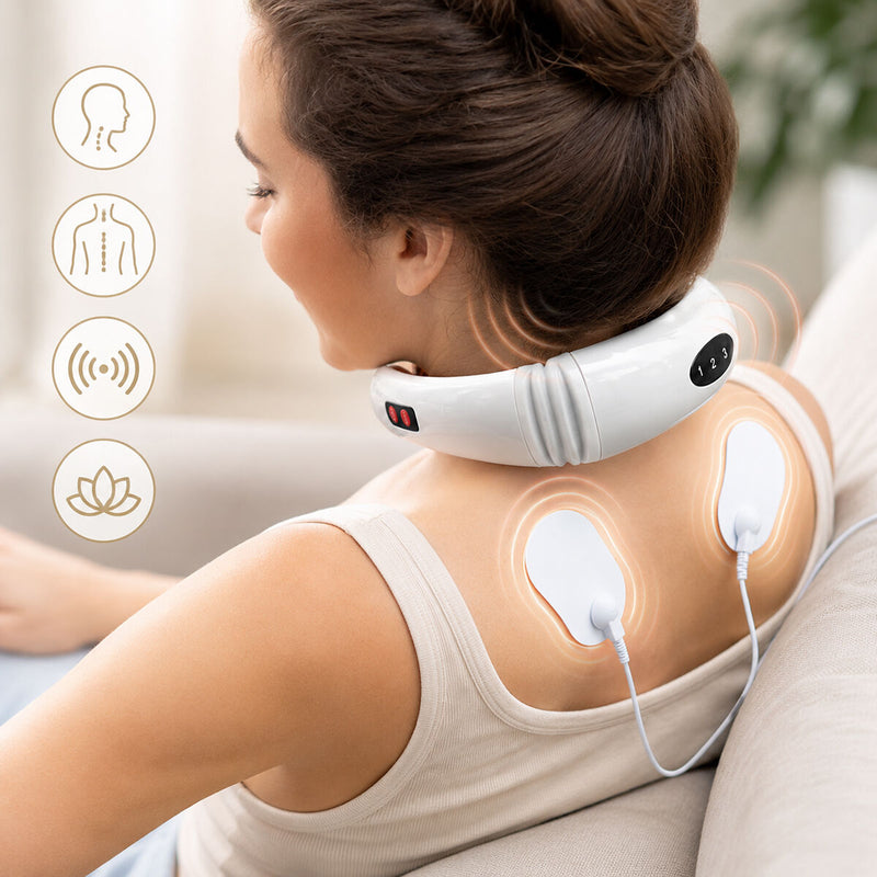 Elektromagnetisk massageapparat til nakke og ryg Calmagner InnovaGoods