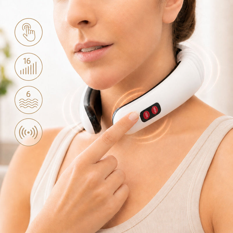 Elektromagnetisk massageapparat til nakke og ryg Calmagner InnovaGoods