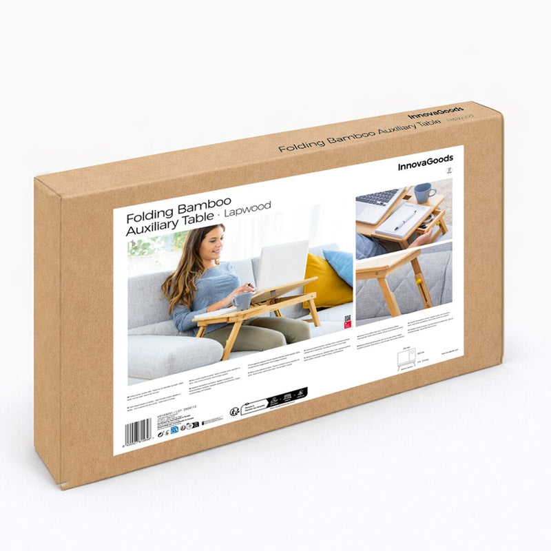 Sammenfoldeligt støttebord i bambus Lapwood InnovaGoods