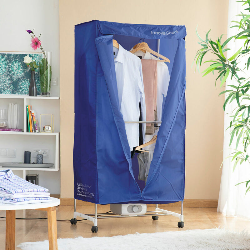 Bærbar elektrisk tørretumbler med 2 højder Dupledry Blue InnovaGoods 1200 W