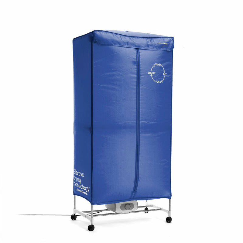 Bærbar elektrisk tørretumbler med 2 højder Dupledry Blue InnovaGoods 1200 W