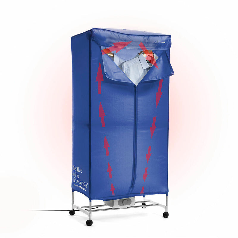 Bærbar elektrisk tørretumbler med 2 højder Dupledry Blue InnovaGoods 1200 W