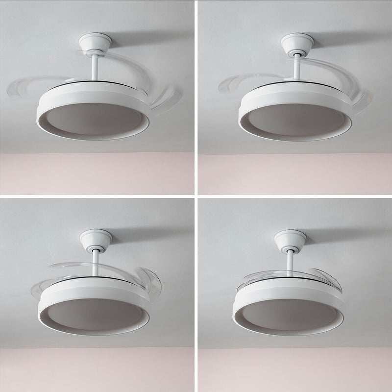 Loftventilator med lys InnovaGoods, lydsvag, indtrækkelige blade, 6 hastigheder, 3 tilstande, fjernbetjening (Refurbished B)
