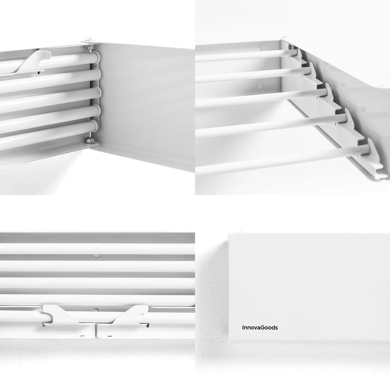 Foldbar, udtrækkelig, sammenklappelig væg tørrestativ InnovaGoods Hvid polypropylen (Refurbished A)