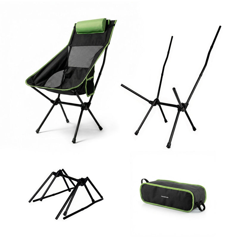 2-i-1 sammenklappelig campinggyngestol med lomme, pude og bæretaske Trillow InnovaGoods