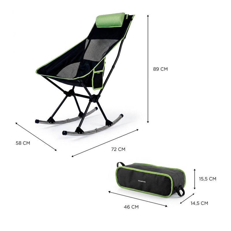2-i-1 sammenklappelig campinggyngestol med lomme, pude og bæretaske Trillow InnovaGoods