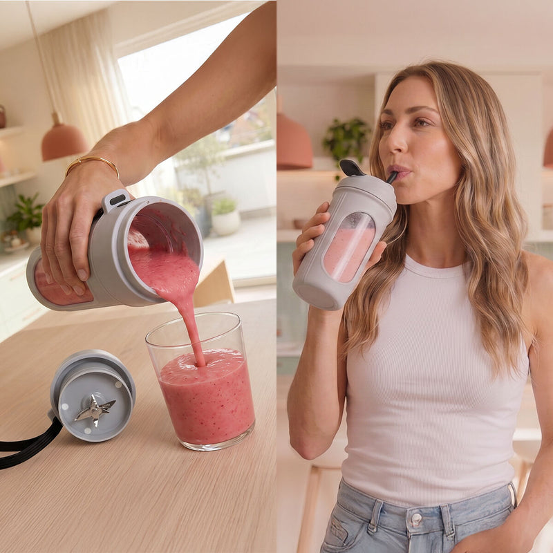 Genopladelig mikser med individuelt bærbart glas Wellsy InnovaGoods