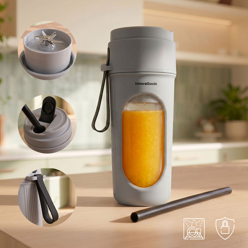 Genopladelig mikser med individuelt bærbart glas Wellsy InnovaGoods