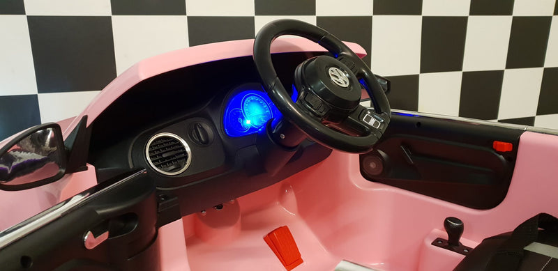 Volkswagen Beetle 12V elbil til børn – pink